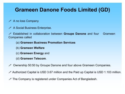 grameen danone foods limited - Asian Development Bank Institute