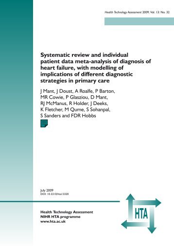 Systematic review and individual patient data meta-analysis of ...