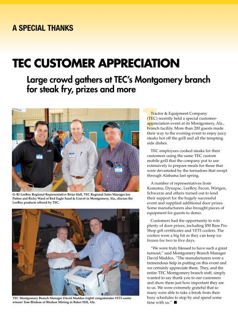 CRAWFORD GRADING & PIPELINE, INC. - TEC Tractor Times