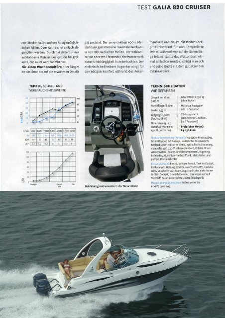 Testreport Galia 820 Cruiser 07-2012 - Galeon by HW ...