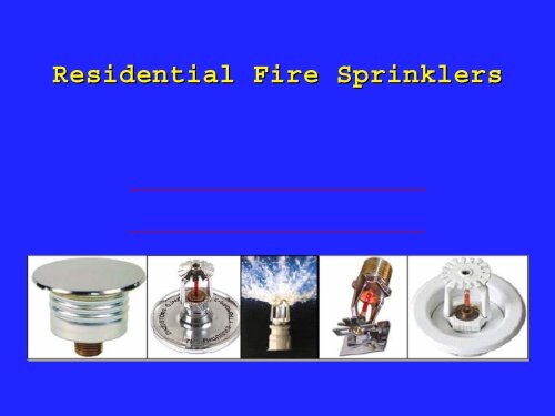Residential Fire Sprinklers - American Burn Association