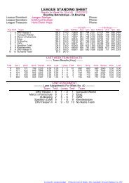 league standing sheet - iX-Bowling