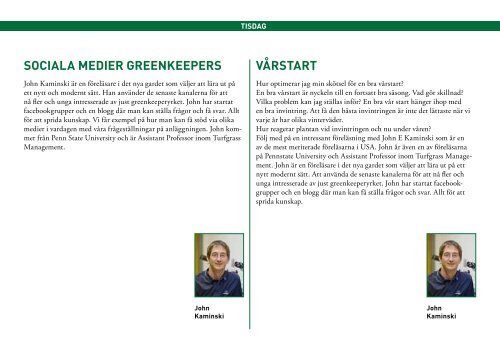 MÃTESPLATS GOLF 2012 - Swedish Greenkeepers Association