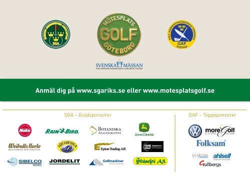 MÃTESPLATS GOLF 2012 - Swedish Greenkeepers Association
