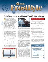 Sub-ZeroTM pumps achieve 85% efficiency levels - Cryogenic ...