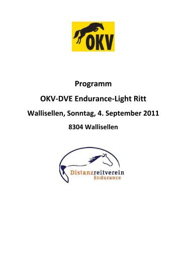 Programm OKV-DVE Endurance-Light Ritt - KVSOE