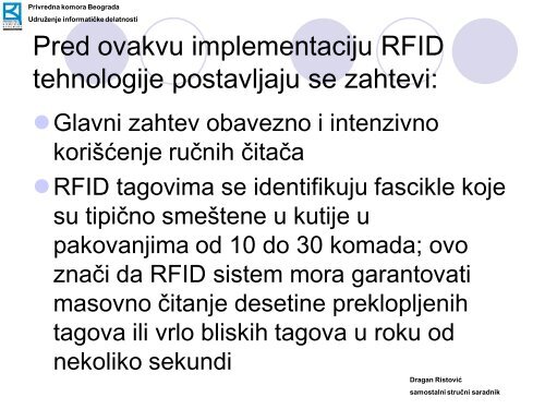 primena rfid tehnologije za praÄenje i arhiviranje dokumenata