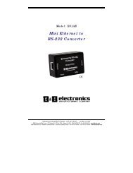 ES1AE - Manual - Mini Ethernet to RS-232 ... - B&B Electronics