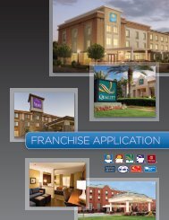 FRANCHISE APPLICATION - Choice Hotels Franchise