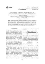 a model for dispersion strengthening of ordered intermetallics at ...