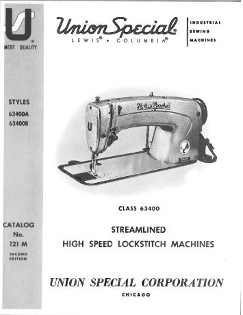 Parts book for Union Special 63400A, B - Superior Sewing Machine ...