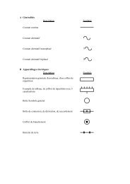 A Généralités Description Symbole Courant continu Courant ...