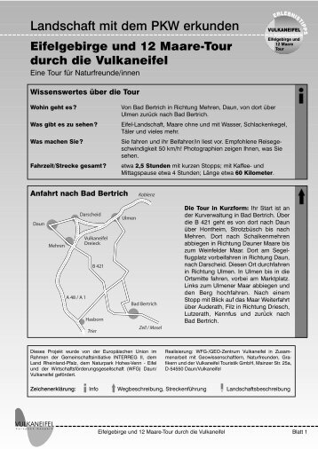 Eifelgebirge und 12-Maare-Autotour durch die Vulkaneifel