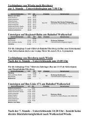 Fahrplan - Wieda 2012-2013