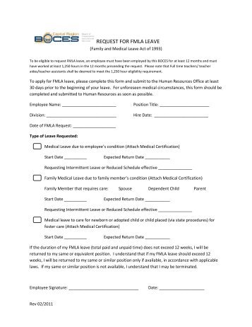 Request Form (PDF) - Capital Region BOCES