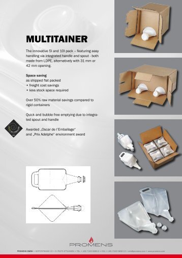 multitainer - Promens standard Packaging