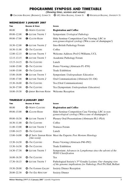 2007 Winter Meeting - London - The Pathological Society of Great ...