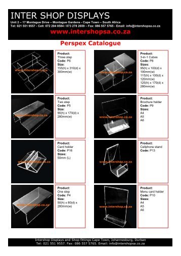 Perspex Display Brochure - intershop displays