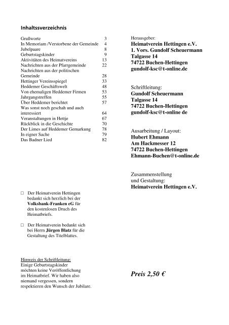 41. Hettinger Heimatbrief 2010 - Protendics