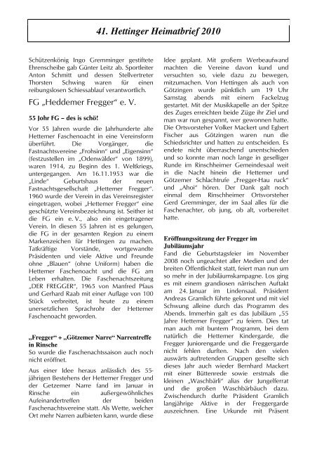 41. Hettinger Heimatbrief 2010 - Protendics