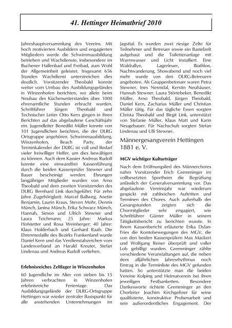 41. Hettinger Heimatbrief 2010 - Protendics