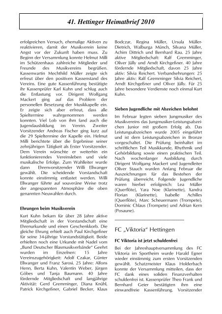 41. Hettinger Heimatbrief 2010 - Protendics