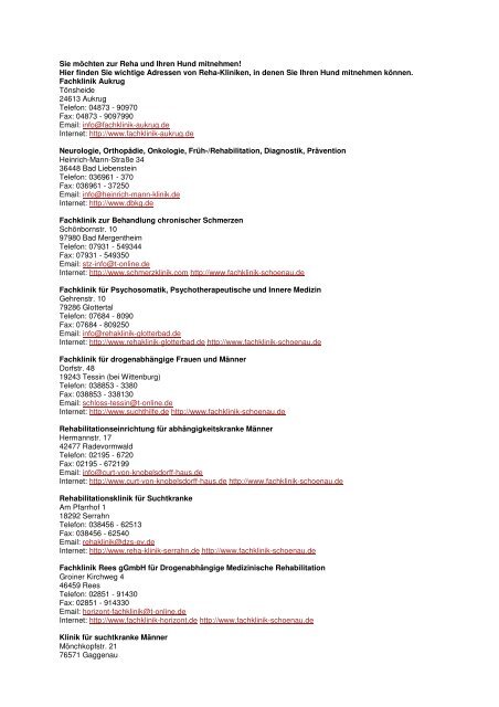 Sie Mochten Zur Reha Und Ihren Hund Mitnehmen Hier Finden Sie