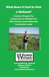 What Does it Cost to Own a Wetland? - Wisconsin Wetlands ...