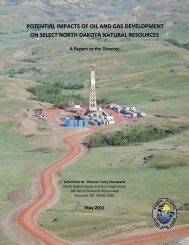 Director's Report on Oil and Gas Development - North Dakota Game ...