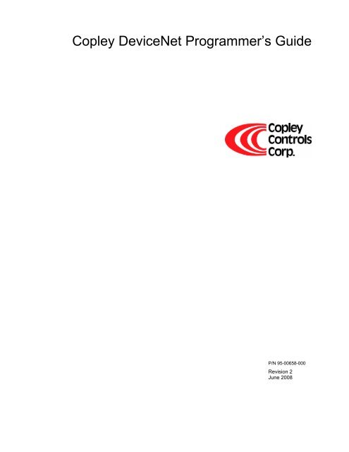 DeviceNet Programmers Guide - Copley Controls