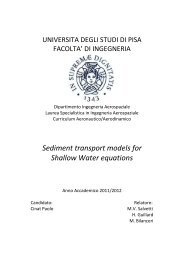 Sediment transport models for Shallow Water equations