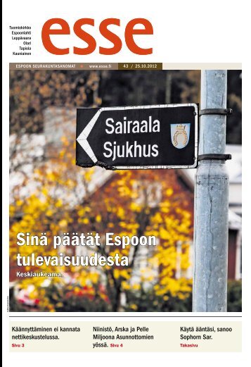 Esse 43/2012 (pdf) - Espoon seurakuntasanomat