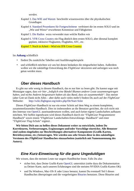 Das “FlightGear” Handbuch - Jörg Emmerich