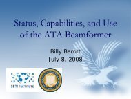 Status, Capabilities, and Usage of the ATA Beamformer - CASPER