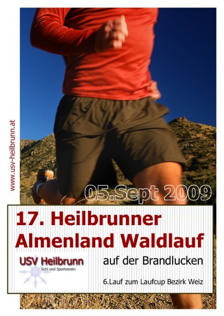 Flyer Heilbrunner Almenland Waldlauf 2009 - USV Heilbrunn