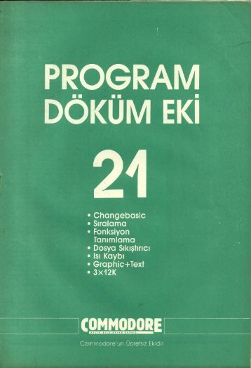 Commodore PDE - Sayi 21 (Kasim 1987).pdf - Retro Dergi