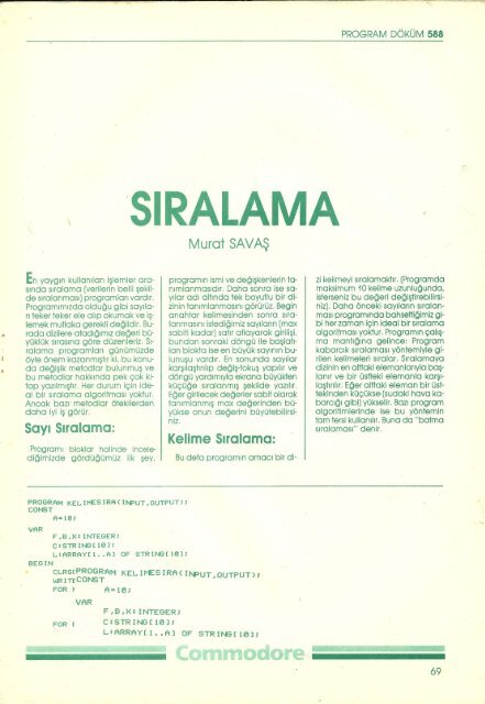 Commodore PDE - Sayi 21 (Kasim 1987).pdf - Retro Dergi