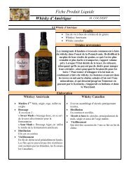 Fiche Produit Liquide Whisky d'AmÃ©rique