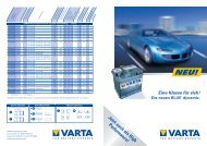 Jetzt auch als High Performance! - VARTA Automotive PartnerNet