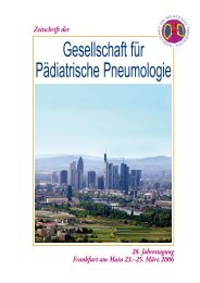 Aus den AGs - Gesellschaft für Pädiatrische Pneumologie