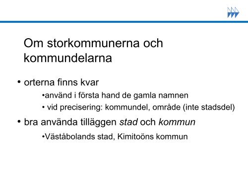 Vad heter det i din kommun? - Kommunerna.net