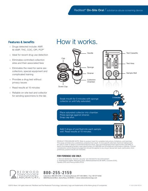 On-Site Oral Data Sheet - Redwood Toxicology Laboratory