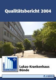 Qualitätsbericht 2004 - Lukas-Krankenhaus Bünde