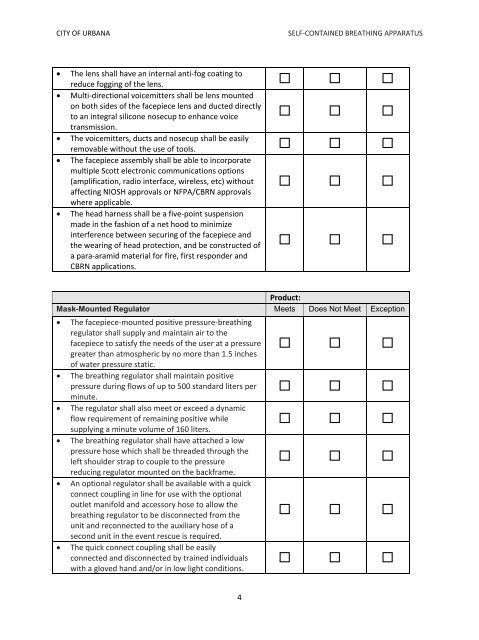 Self-Contained Breathing Apparatus Bid ... - City of Urbana