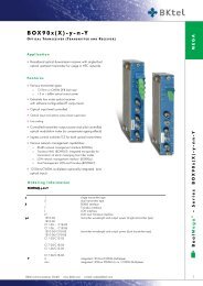 Optical transceiver - BKtel