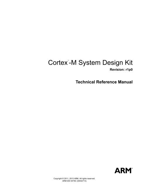 Cortex M System Design Kit Technical Reference Manual Arm