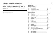 Gemeinde Meisterschwanden Bau- und Nutzungsordnung (BNO)