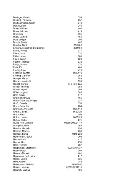 Telefonverzeichnis Stand 28.09.2012.pdf - Bergkamen