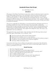 Vanderbilt Home Visit Script, PDF - Siskin Children's Institute