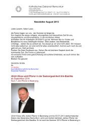 Katholisches Dekanat Rems-Murr Newsletter August 2013